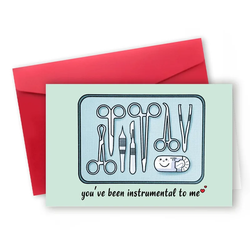 Surgeon Thank You Card: A Surgical Tray Pun