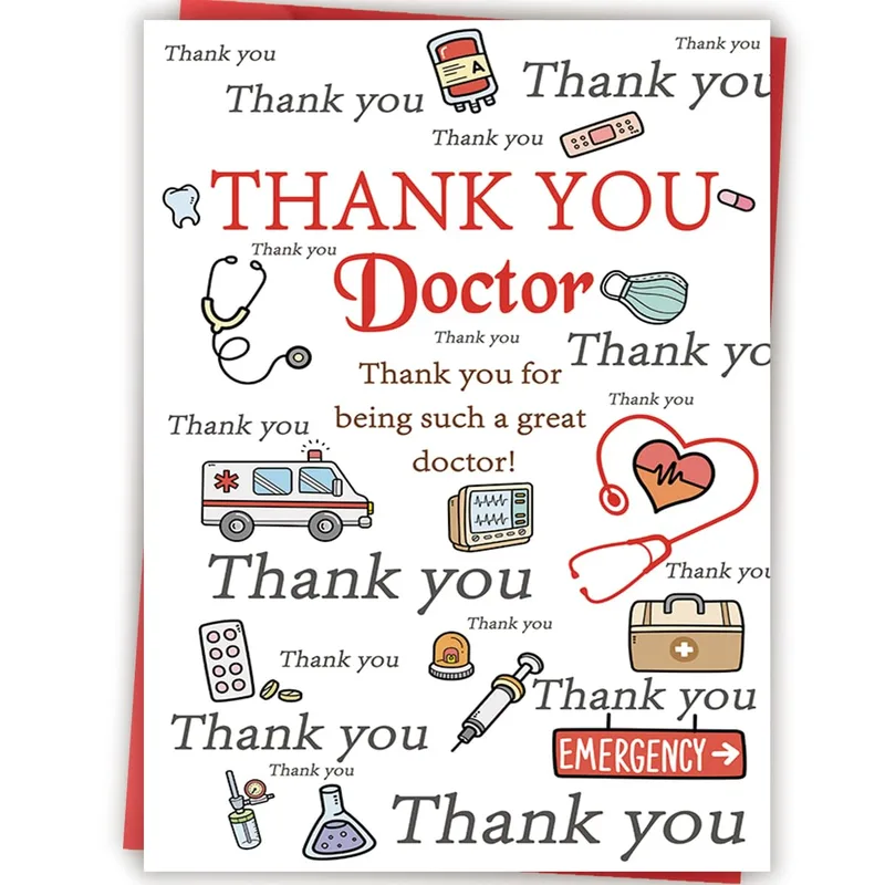 Medical Professional Thank You Card: Doctor Icons