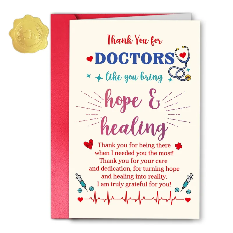 Thank You Note for a Card for Doctors Who Bring Hope