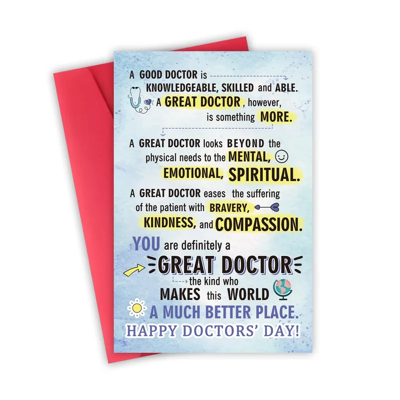 Doctors Day Card: A Good Doctor vs. a Great One