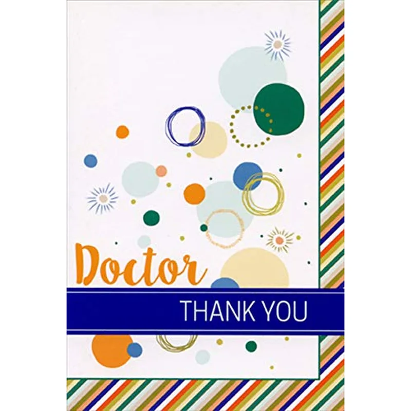 Doctor Thank Card: Bright Circles for a Heartfelt Thanks