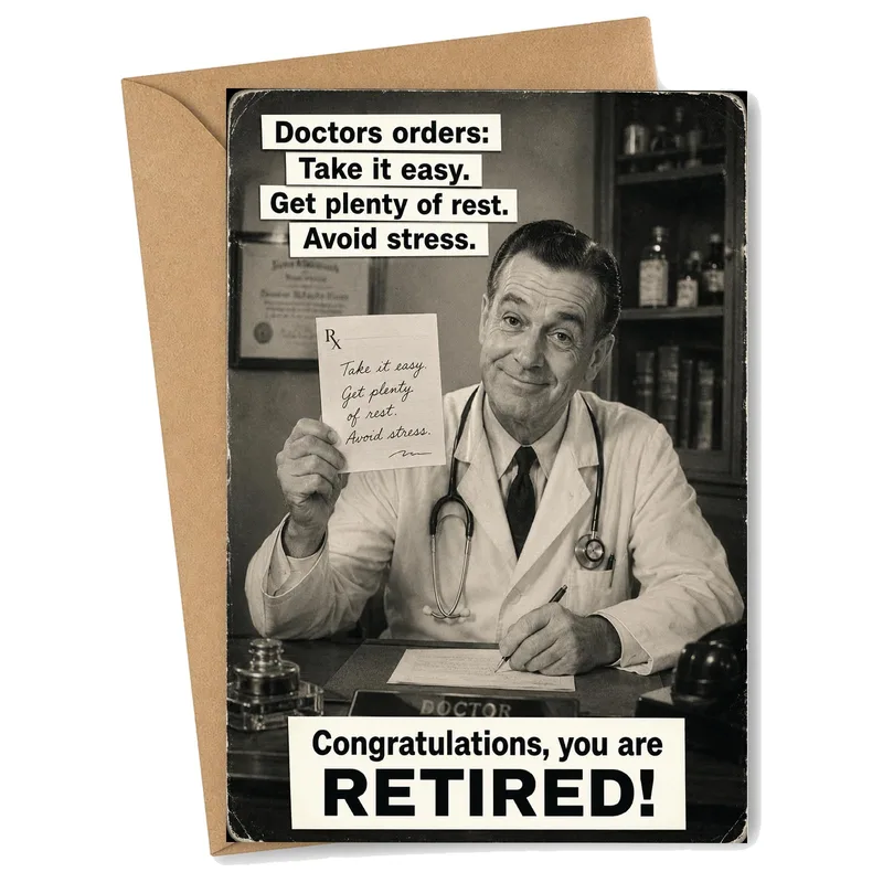 Retirement Doctor Card: Doctor's Orders to Relax