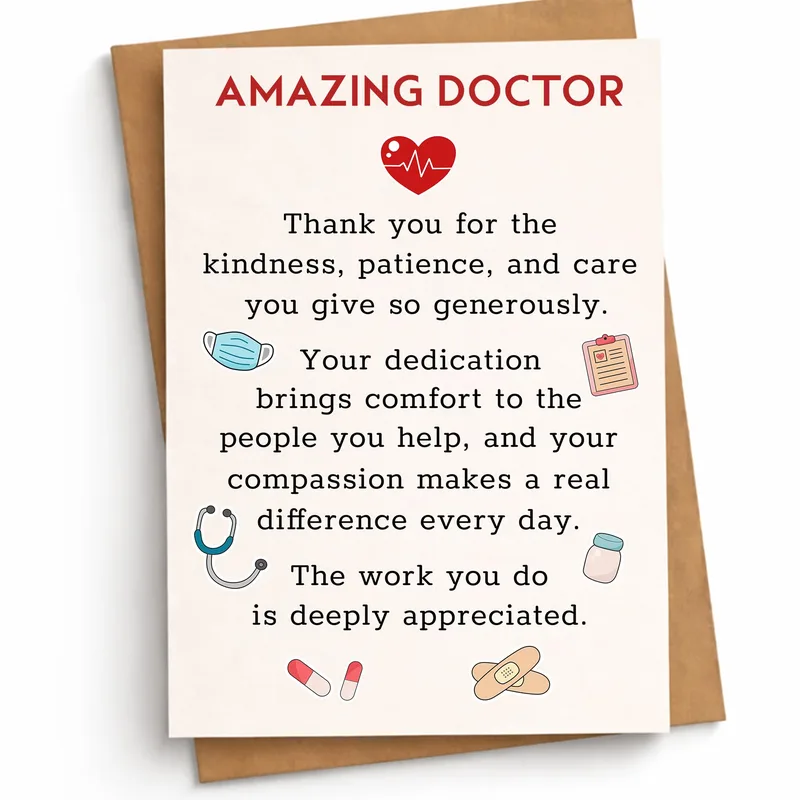 Appreciation for Doctor Card: Thank You for Your Care