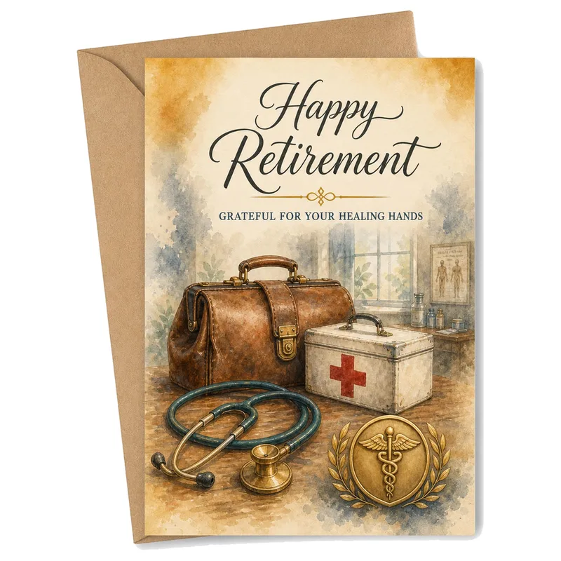 Retirement Nurse Card: Grateful for Your Healing Hands