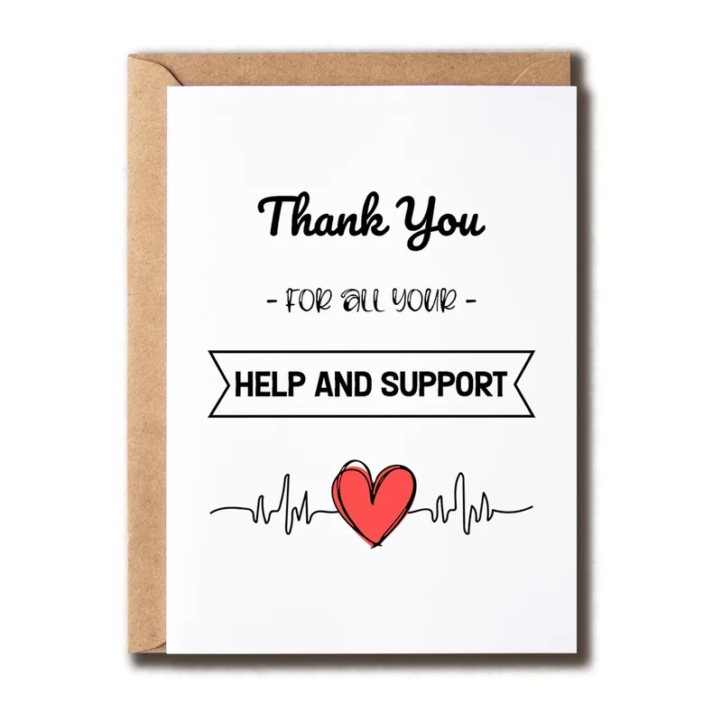 Thank You Help Card for Thoughtful Gratitude