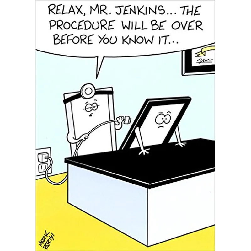 Doctor Humor Card for a Patient Feeling Nervous