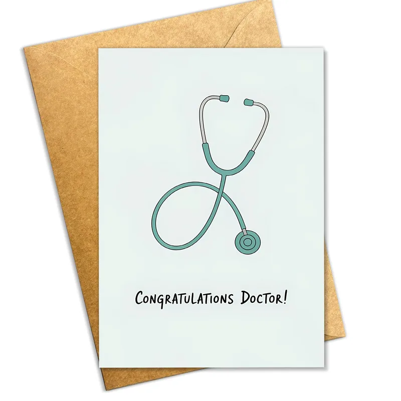 Stethoscope Doctor Card for Medical School Graduates