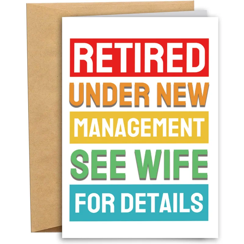 Retired Under New Management Card for a Retiring Coworker