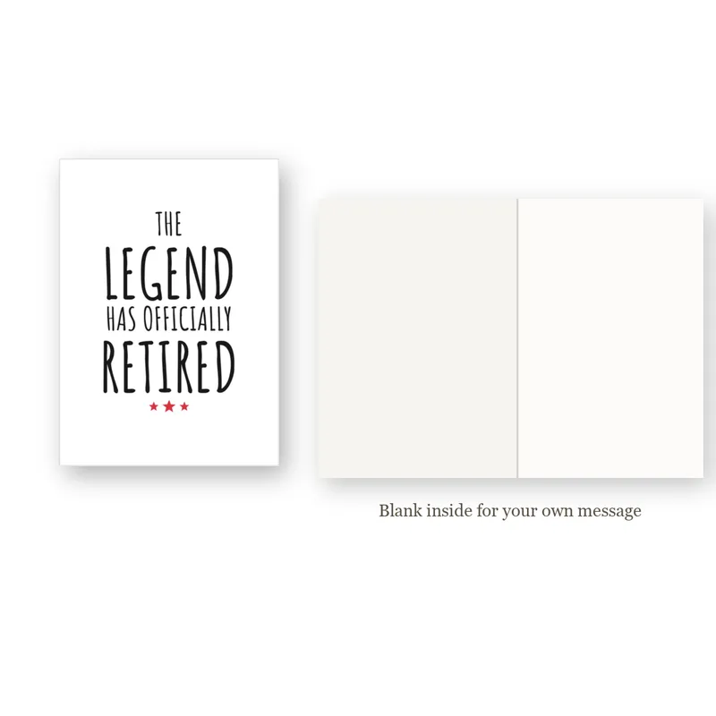 Retired Legend Card: The Legend Has Officially Retired – inside view