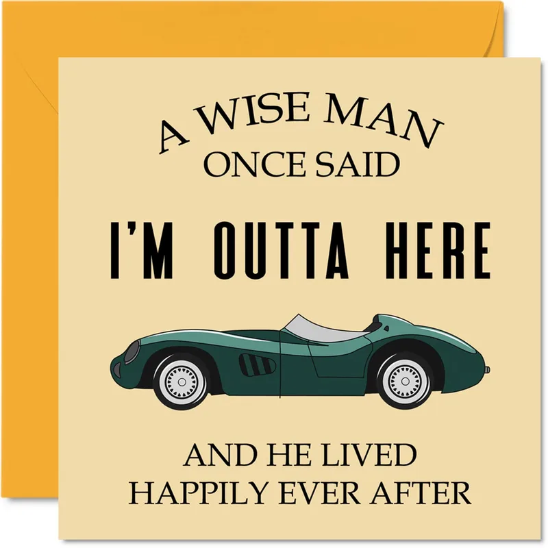 Vintage Race Car Card for a Well-Earned Exit Plan