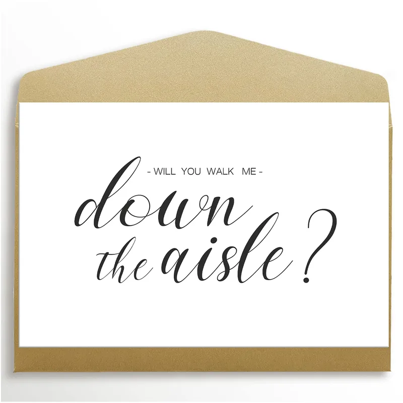 Will You Be My Walker Card for a Wedding Walk