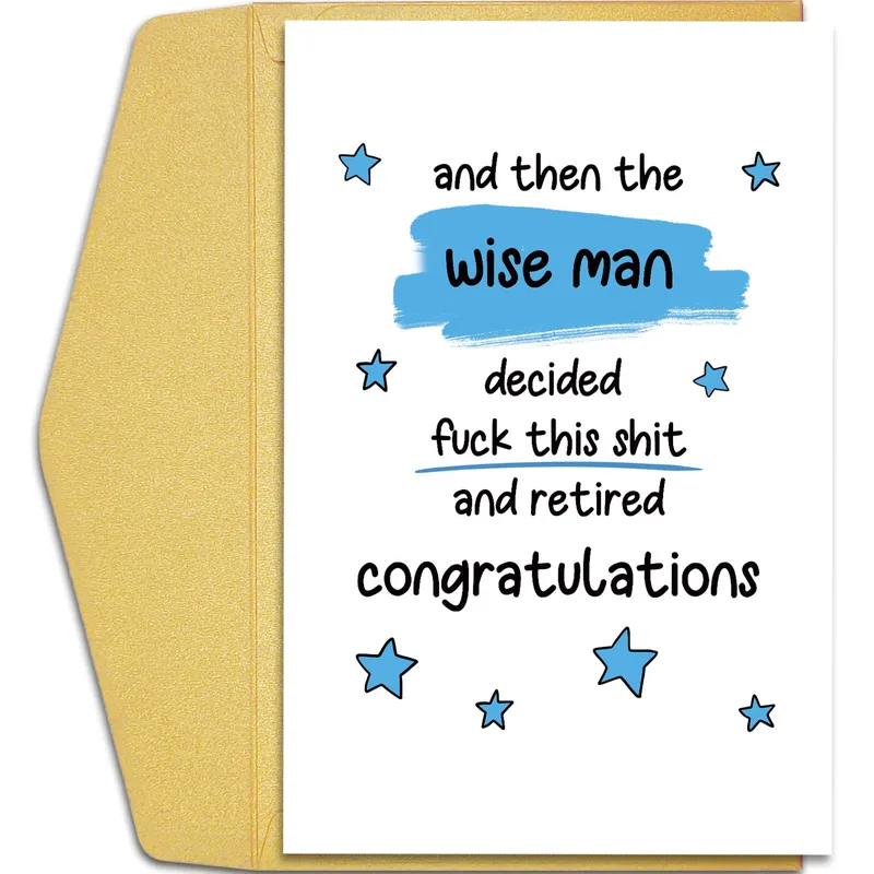 Wise Man Retired Card: A Cheeky Send-Off for Him