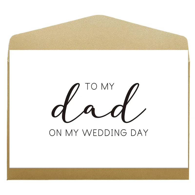 Dad Wedding Day Card: A Simple Thank-You for Dad