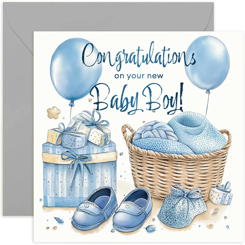 New Son Card: Congratulations on Your Baby Boy