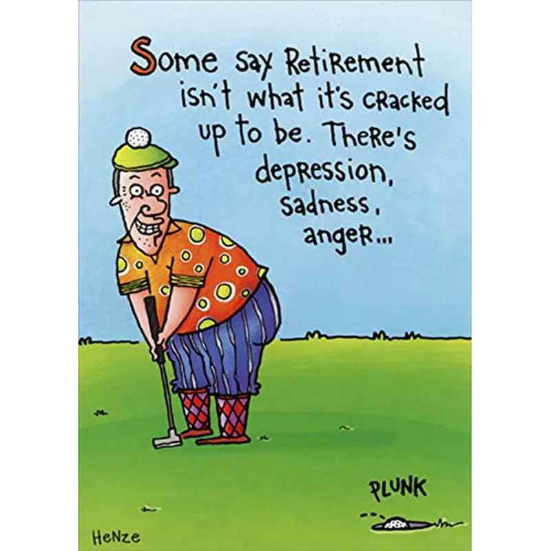 Retired Golfer Card for a Funny Retirement Message