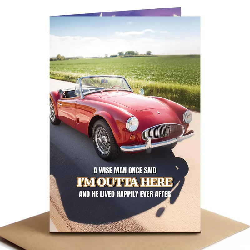 Classic Car Retirement Card for a Man Who Is Done Working