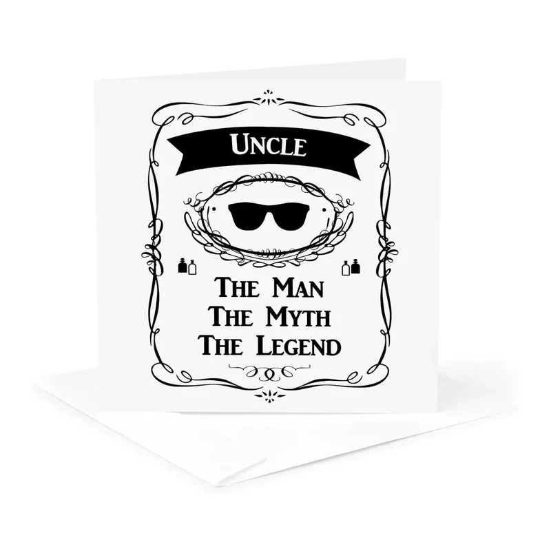 Uncle the Man Card: A Funny Thank You Card for Uncle