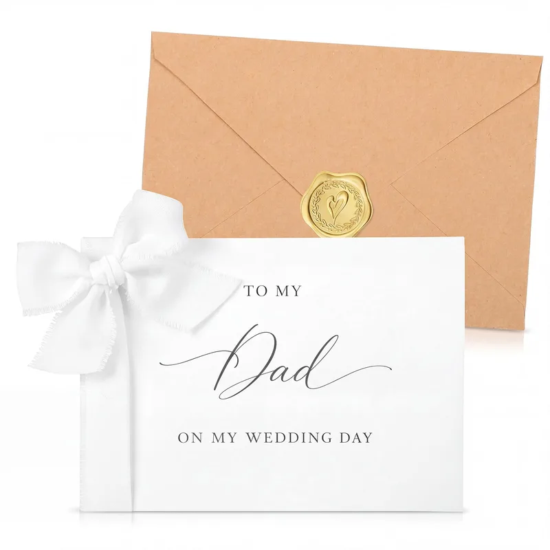 To My Dad Card: A Minimalist Wedding Tribute for Fathers