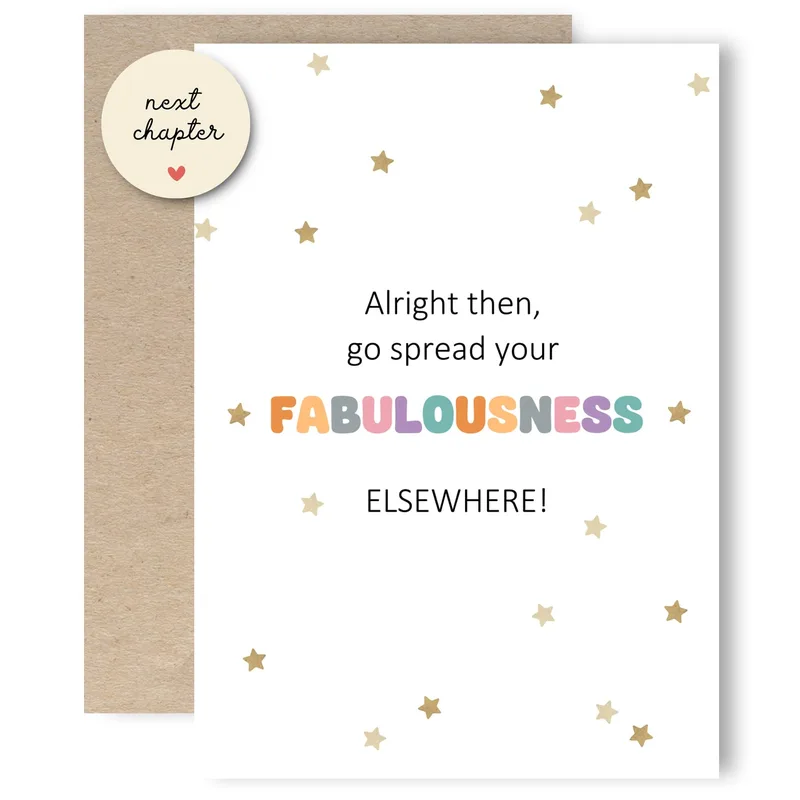 Gold Stars Rainbow Retirement Card for Spreading Fabulousness