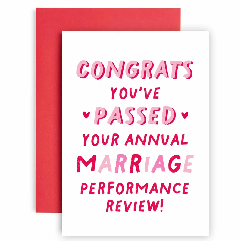 Pink Bold Typography Congratulations Card for Marriage Reviews