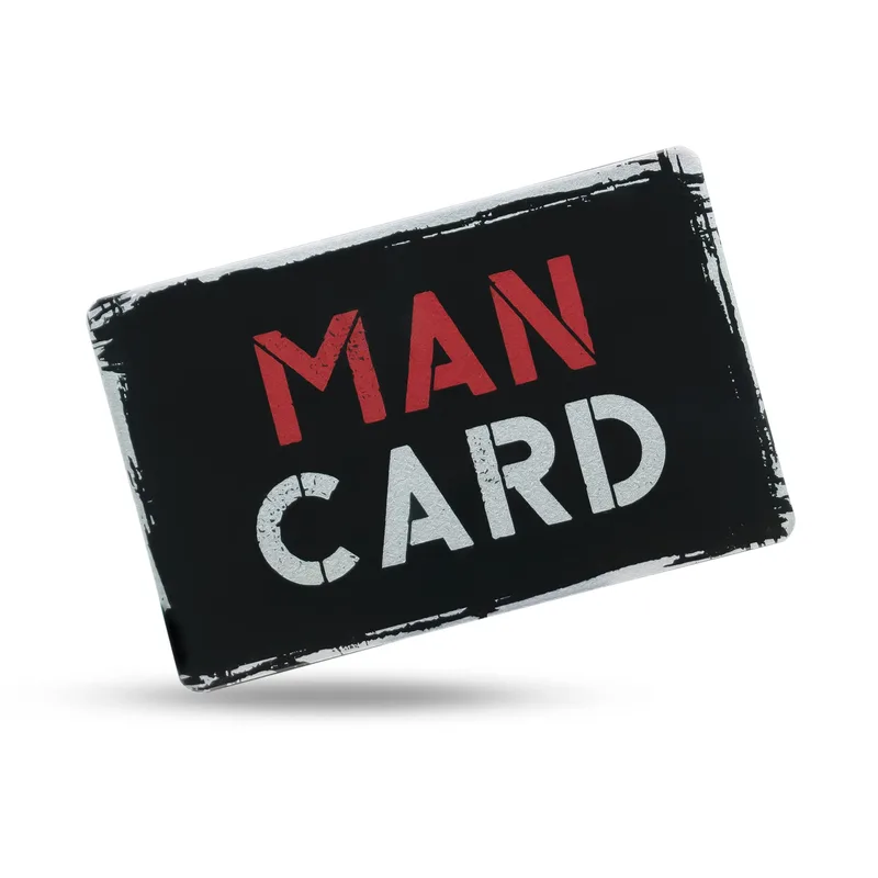 Black Red Stencil Label Card: A Man Card Design for Retirement