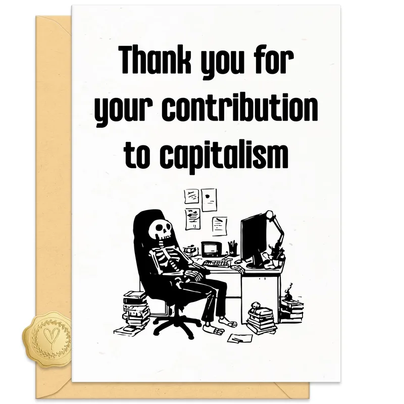Man at Desk Retirement Card for the Overworked Boss