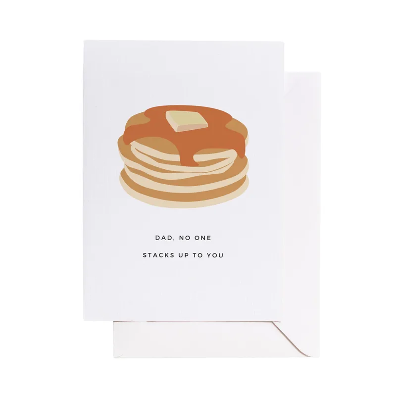 Pancake Stack Love Card for Dad Who Loves Puns