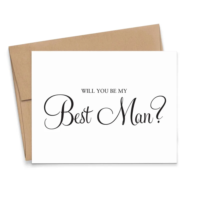 Black Script White Card for Wedding Requests
