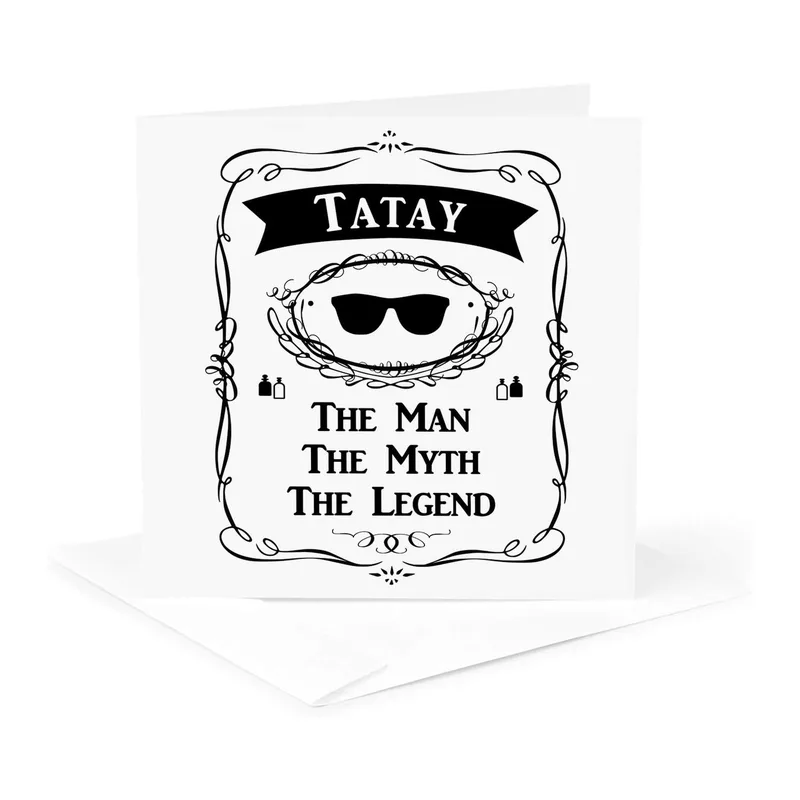 Black Ornate Frame Sunglasses Card for Tatay