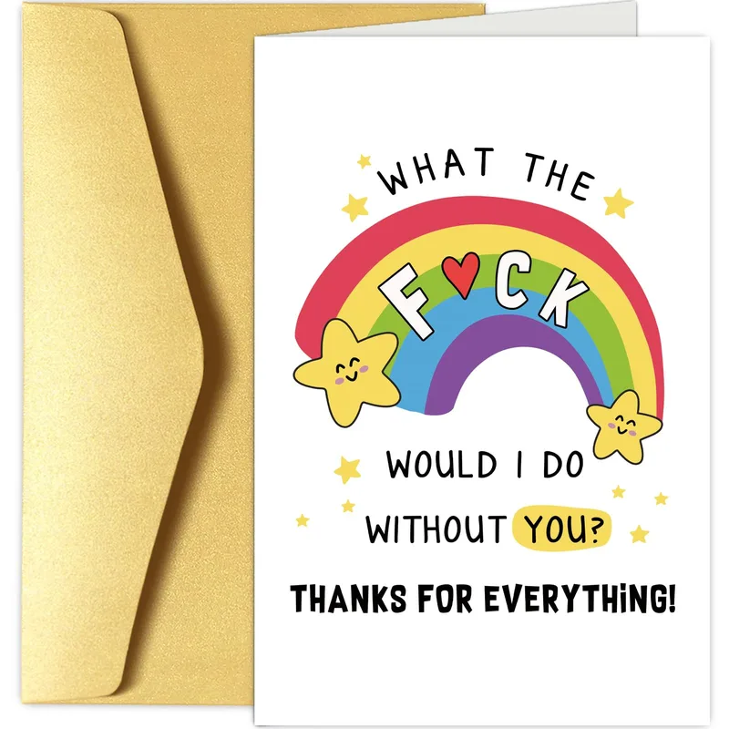 Thank You Rainbow Card with a Bold Note of Thanks