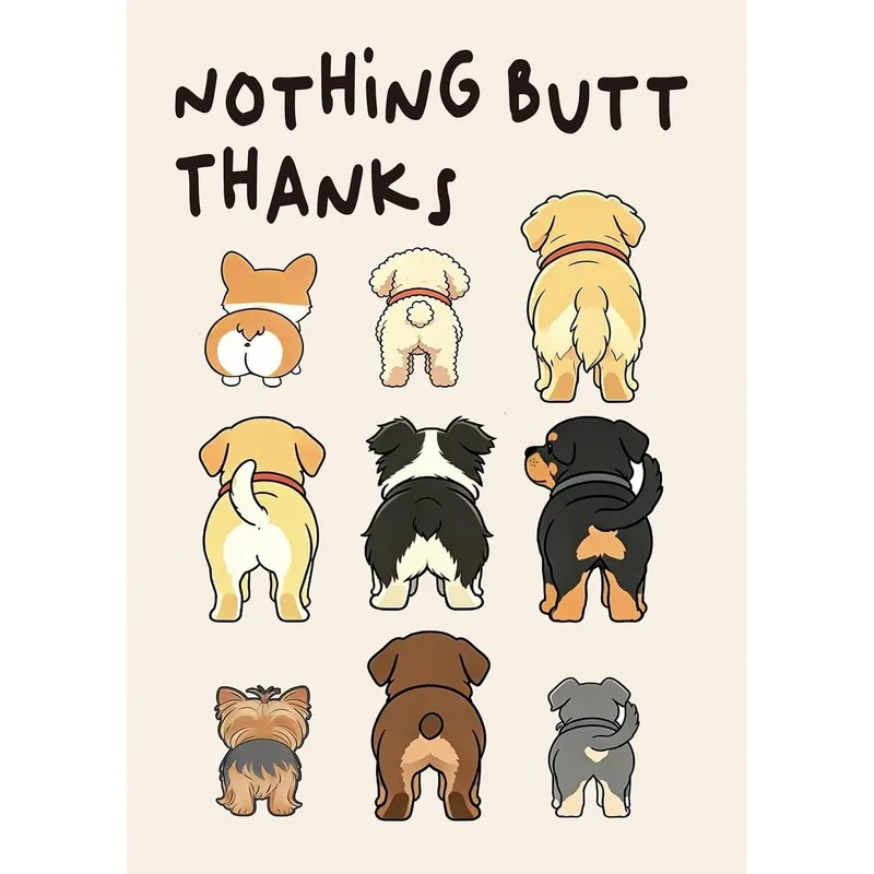 Dog Butts Thank You Card for Dog Lovers