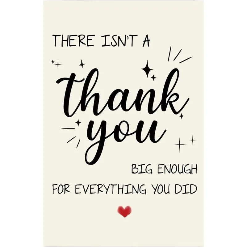 Thanks for Everything You Did Card with Script Thank You