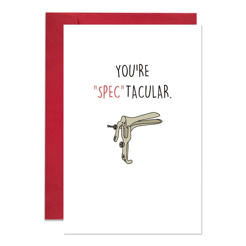 Medical Pun Card: a speculum joke for your favorite OB GYN