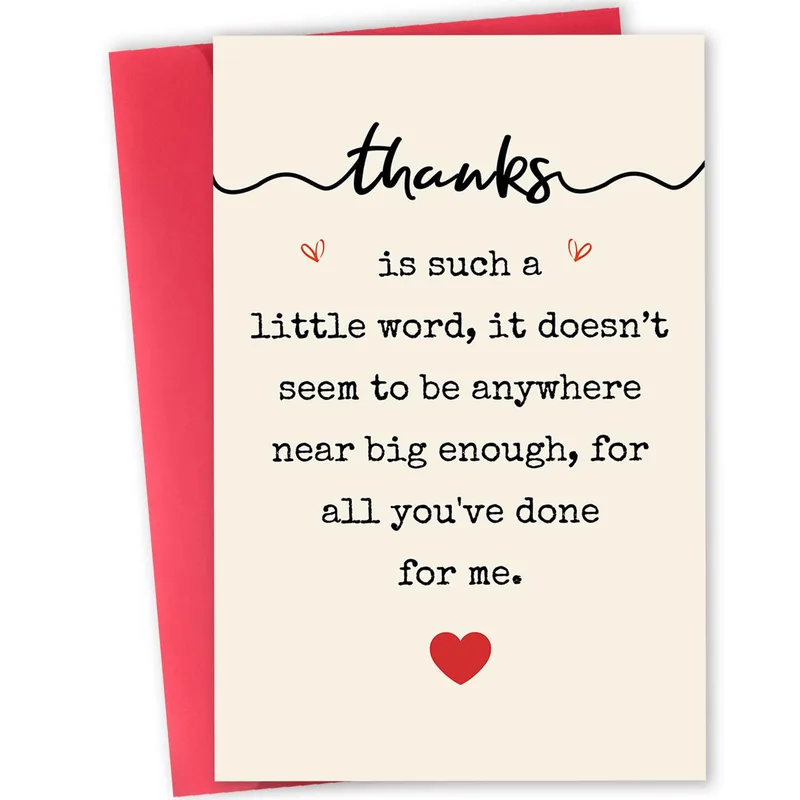 Heartfelt Thank You Card – Greeting Card in natural