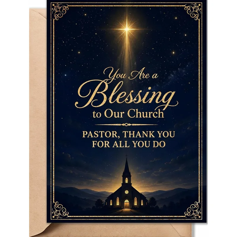 Church Blessing Card for Your Pastor and Congregation Leader