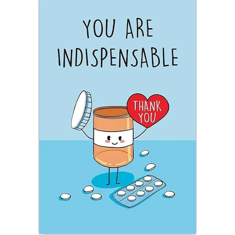 Thank You Pill Bottle Card for Nurses and Medical Staff