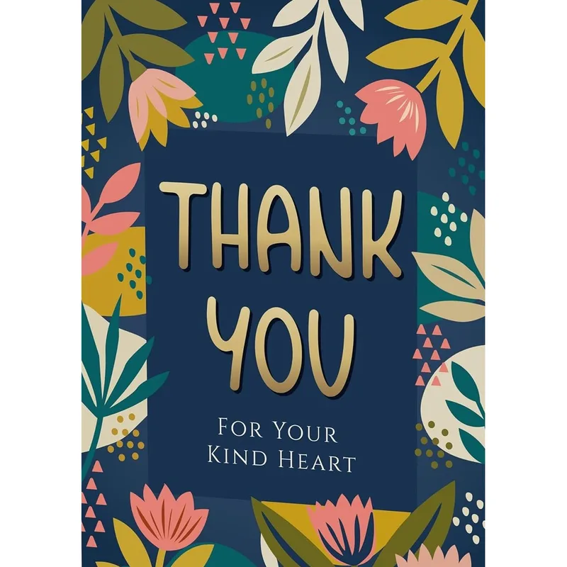 Floral Thank You Card for a Kind Heart