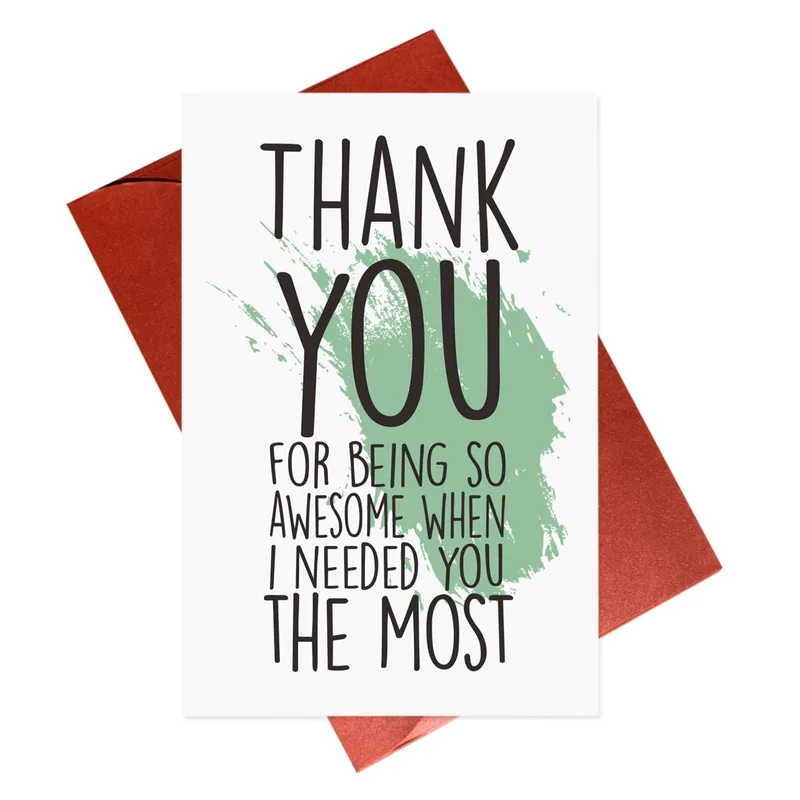 Awesome Friend Thank You Card: Sweet Words for When It Mattered
