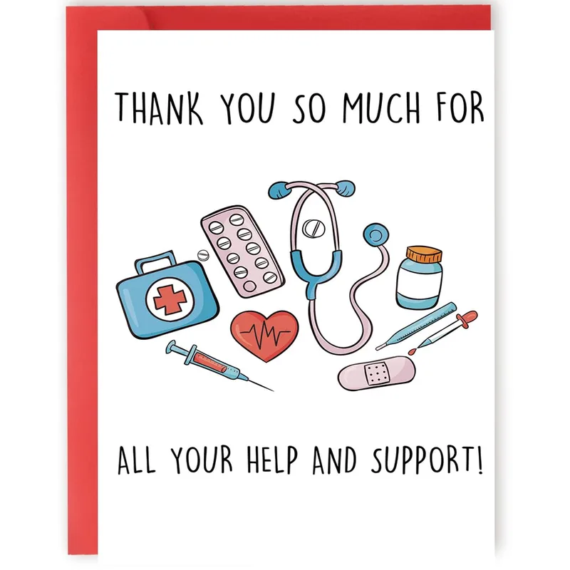 Medical Supplies Thank You Card for Your Care Team