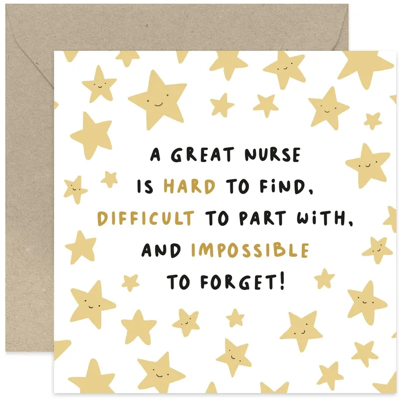 A Great Nurse Card: Smiling Stars and a Heartfelt Thank You