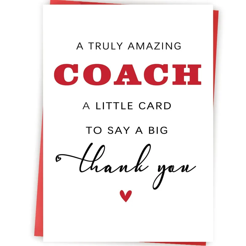 A Truly Amazing Card for the Coach Who Shaped Your Season