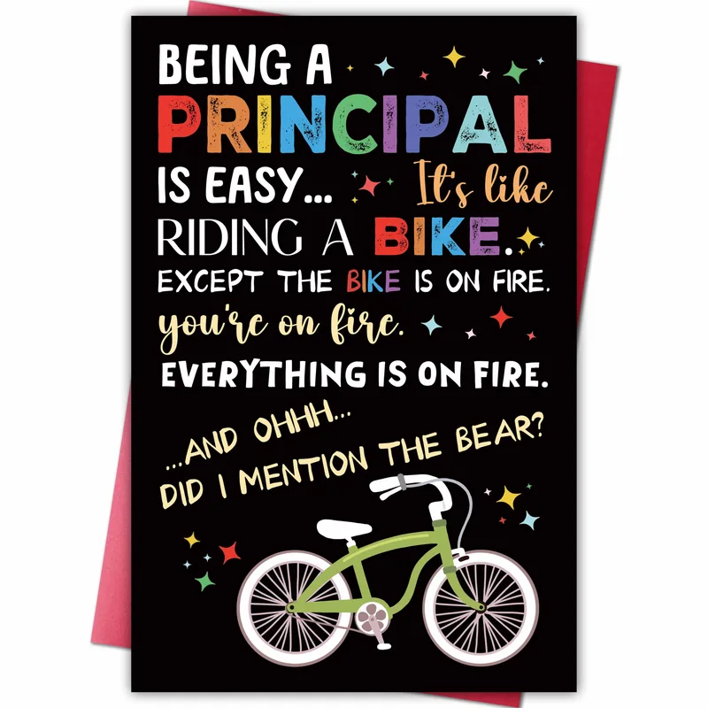 Principal Thank You Card: A Funny Nod to a Hard Job