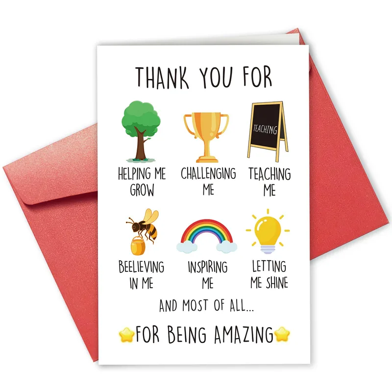 Inspiring Teacher Card: Thank You for Being Amazing