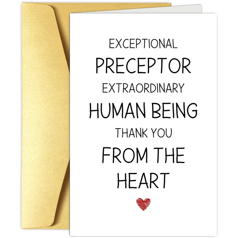 Preceptor Thank You Card with a Heartfelt Message