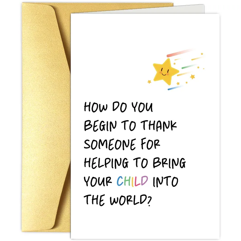 Surrogate Thank You Card with a Little Star Joke