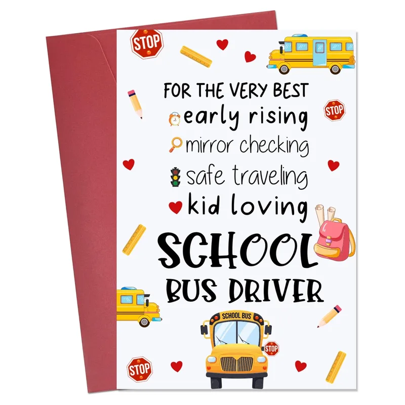 Bus Driver Thank You Card: A Funny Tribute to Early Starts