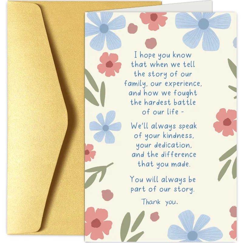 Caregiver Appreciation Card with a Heartfelt Message