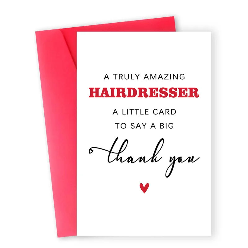 Hairdresser Thank You Card for a Stylist Who Gets It Right