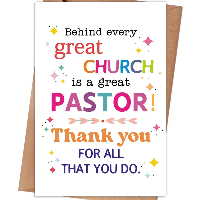 Church Pastor Thank You Card: Sparkly Appreciation for Your Pastor