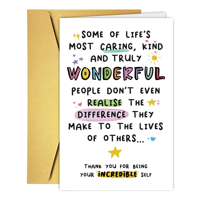 Thank You Caring Person Card: A Warm Note of Thanks